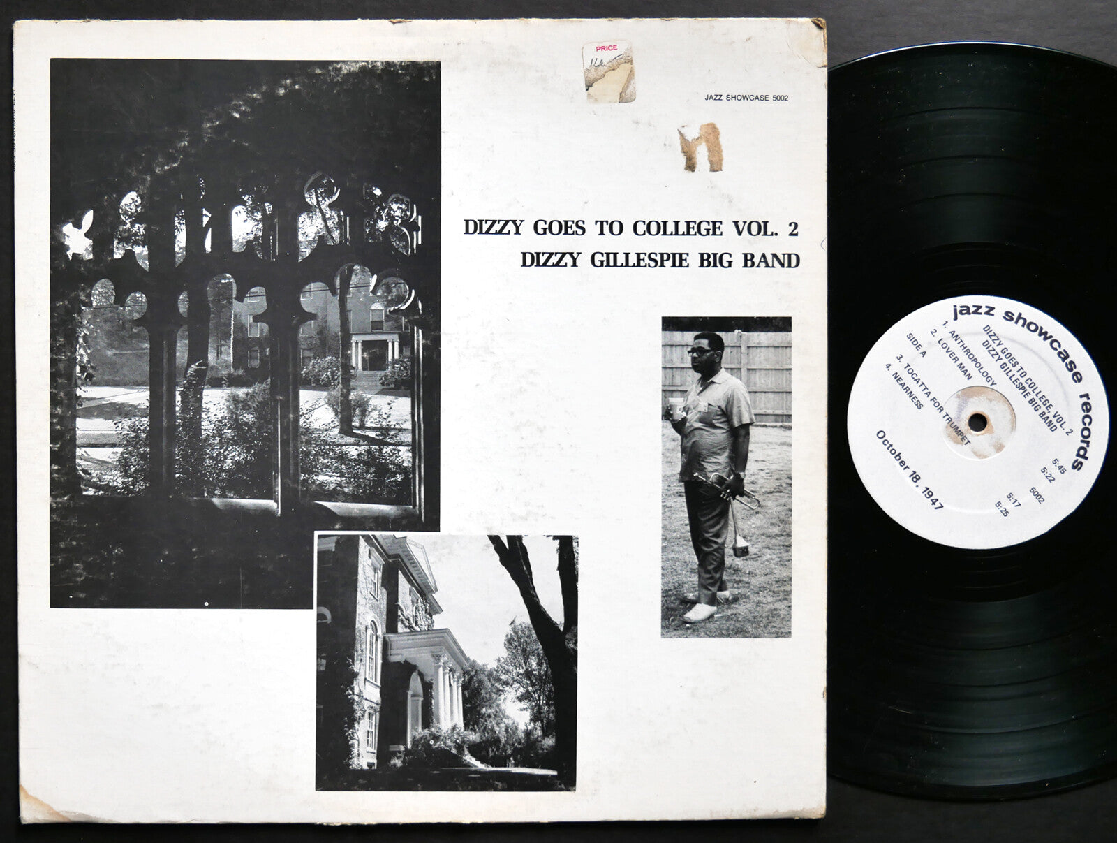 DIZZY GILLESPIE Goes To College Vol. 2 LP JAZZ SHOWCASE 5002 Milt Jackson