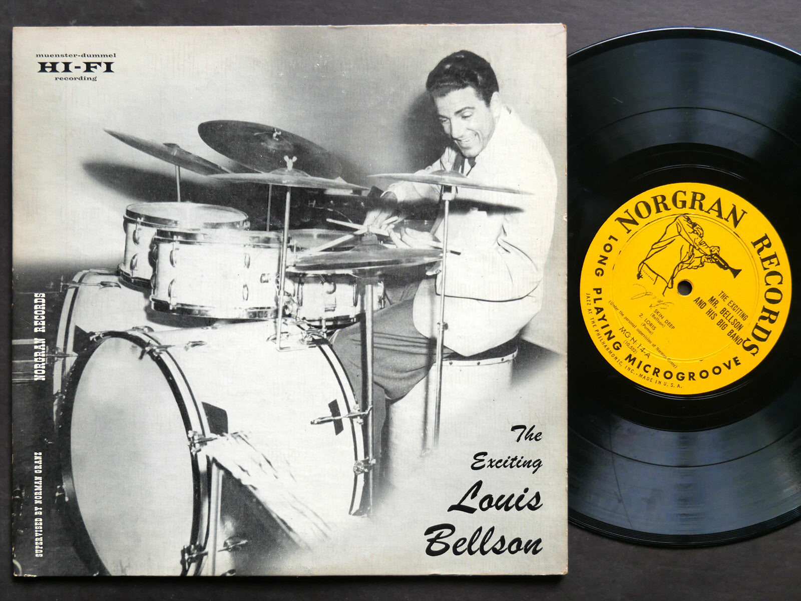LOUIS BELLSON The Exciting Mr. Bellson 10" LP NORGRAN MGN-14 MONO Benny Carter