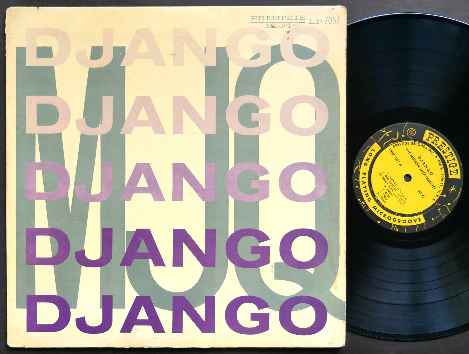 MODERN JAZZ QUARTET Django LP PRESTIGE PRLP 7057 DG MONO W. 50th Milt Jackson