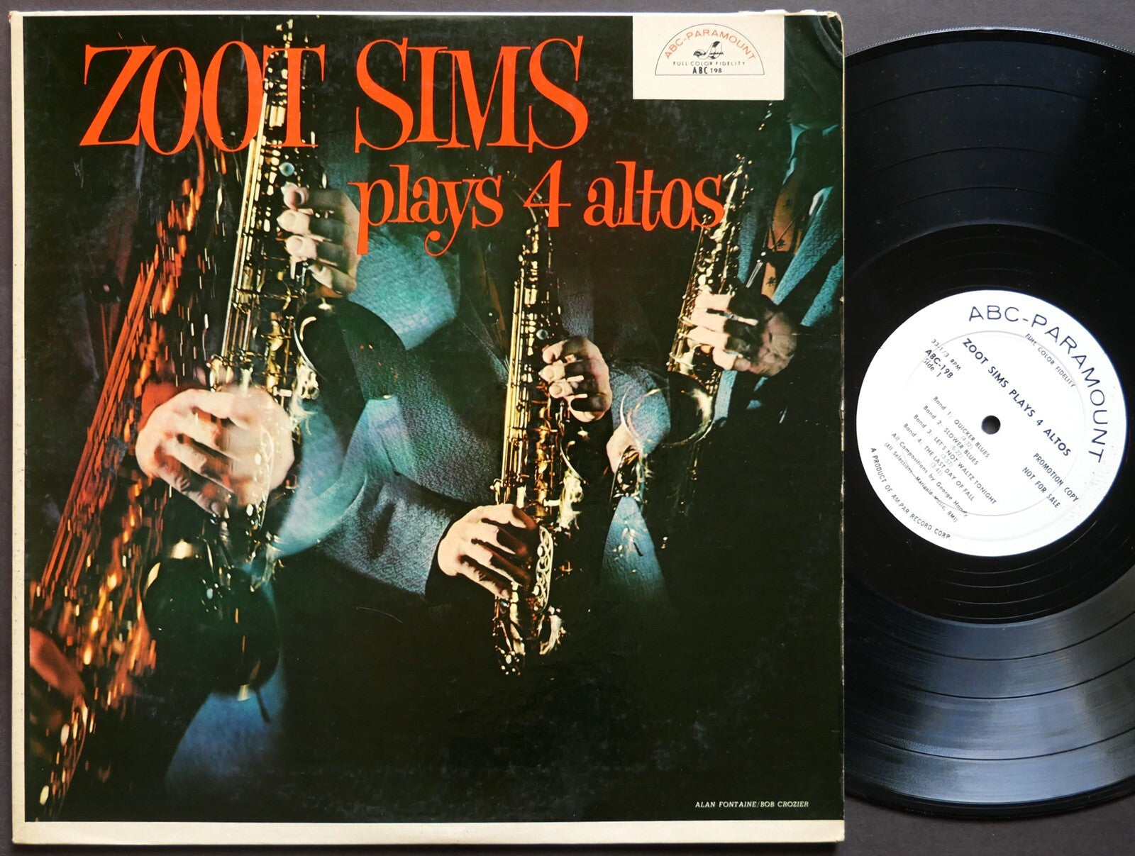 ZOOT SIMS Plays Four Altos LP ABC-Paramount ABC 198 US 1957 Jazz DG MONO PROMO