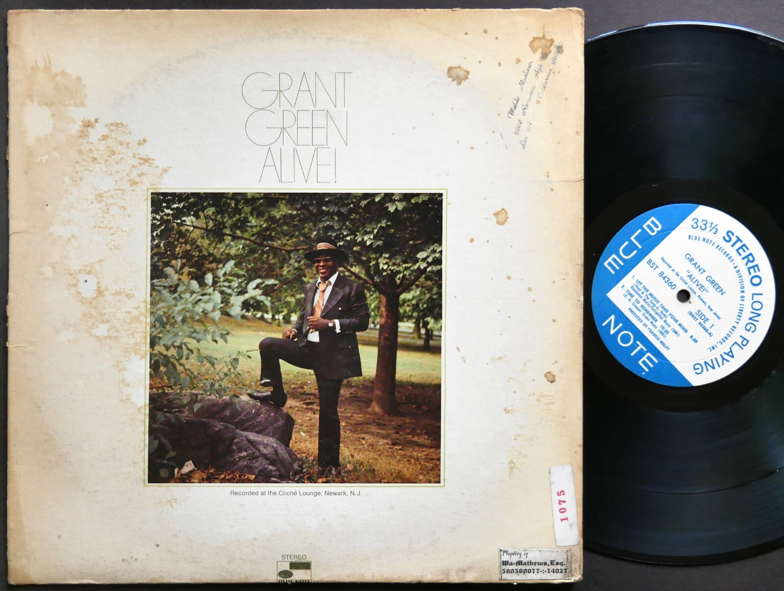 GRANT GREEN Alive! LP BLUE NOTE BST 84360 US 1970 RVG LIBERTY Ronnie Foster