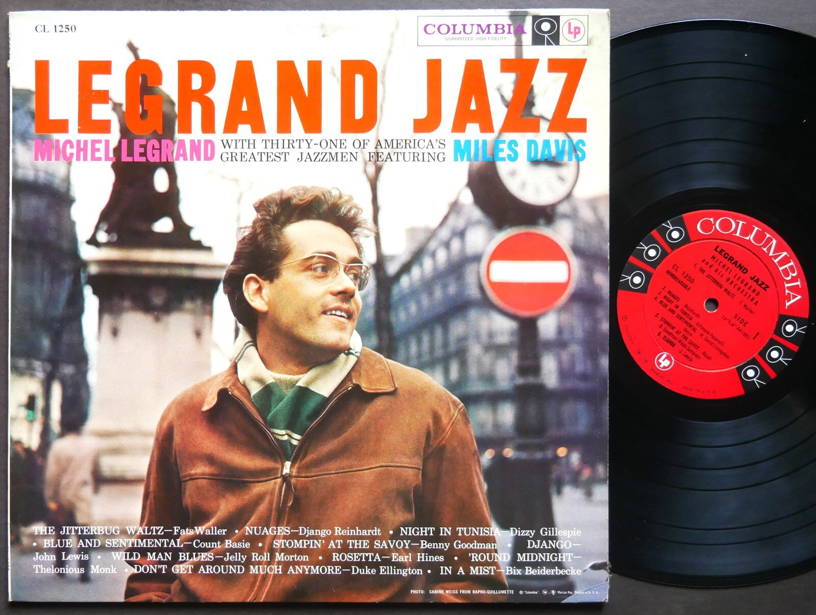 MICHEL LEGRAND MILES DAVIS JOHN COLTRANE Legrand Jazz LP COLUMBIA CL 1250 MONO