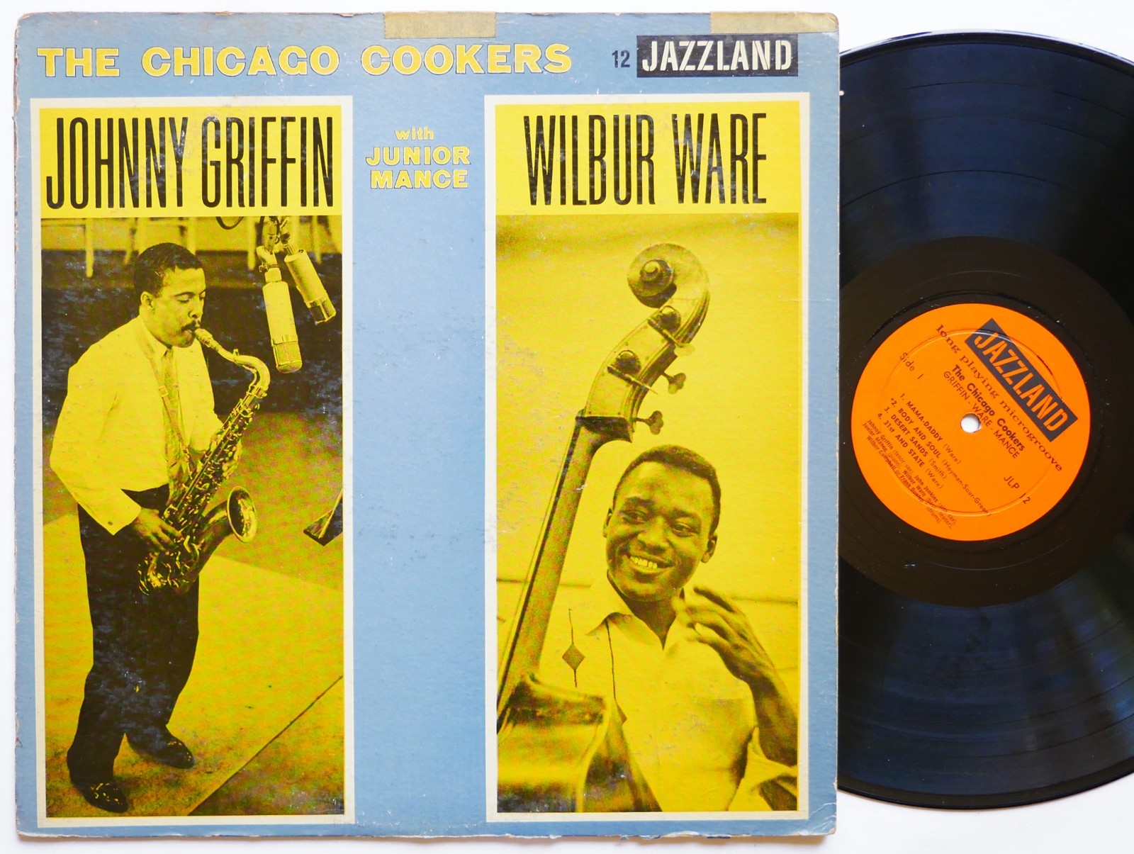 JOHNNY GRIFFIN WILBUR WARE The Chicago Cookers JAZZLAND JLP 12 US 1960 DG MONO