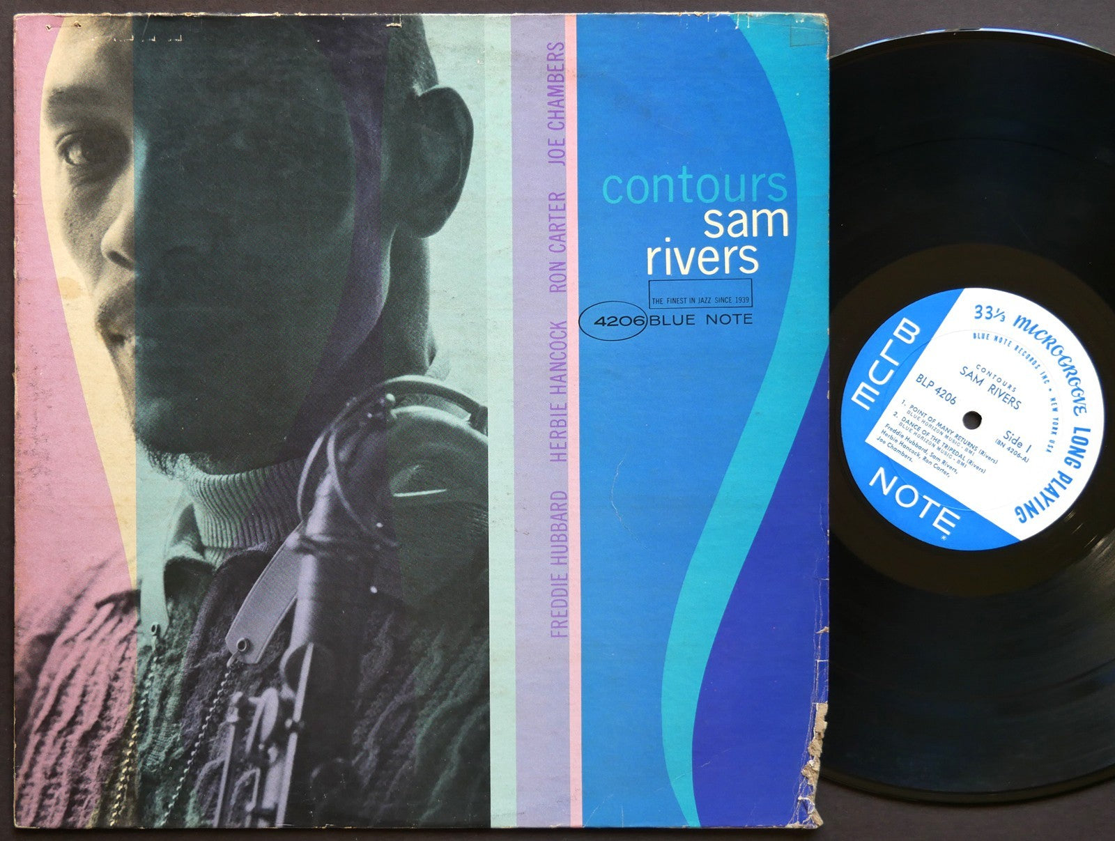 SAM RIVERS Contours LP BLUE NOTE 4206 NY RVG MONO Herbie Hancock Freddie Hubbard