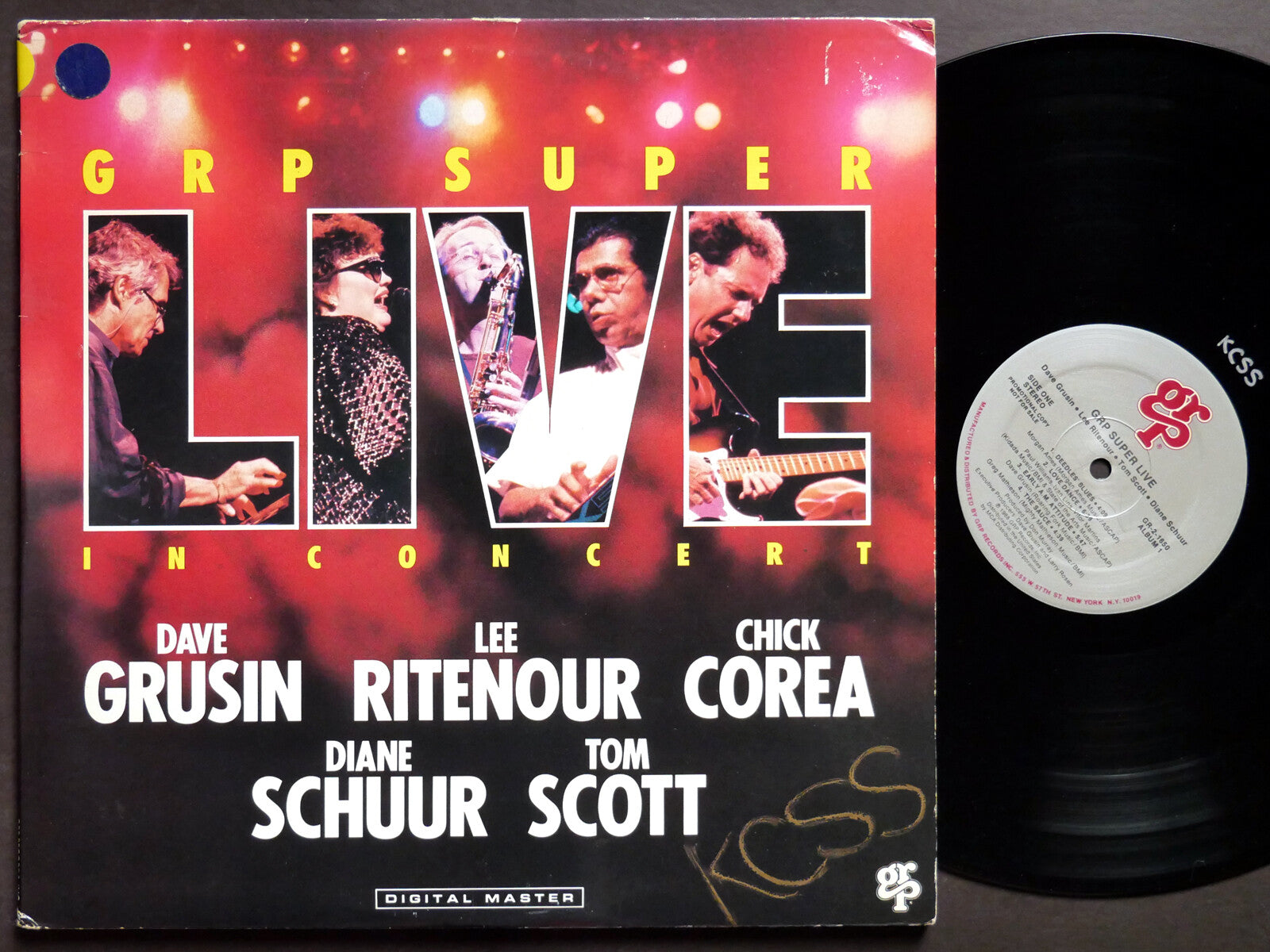 DAVE GRUSIN CHICK COREA GRP Super Live 2 x LP GRP GR-2-1650 US 1988 Jazz Funk