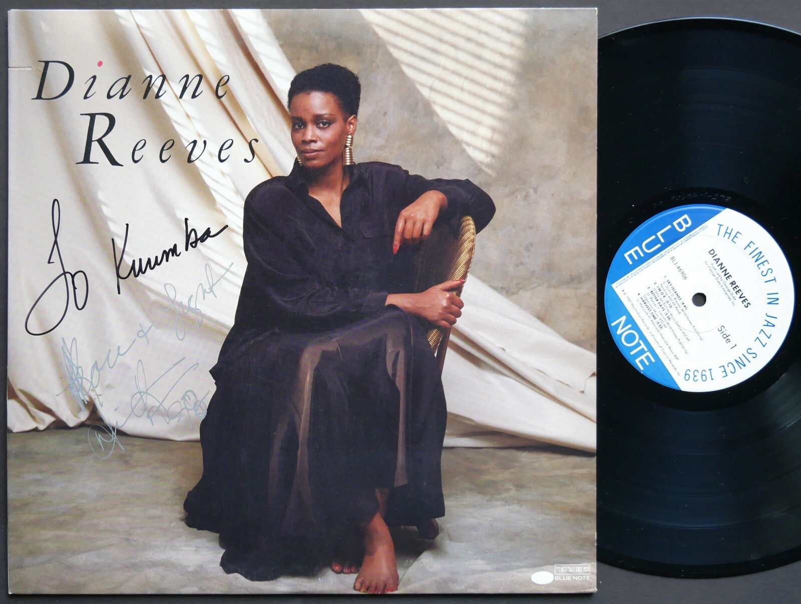 SIGNED by DIANNE REEVES Self Titled LP BLUE NOTE BLJ 46906 US 1987 JAZZ