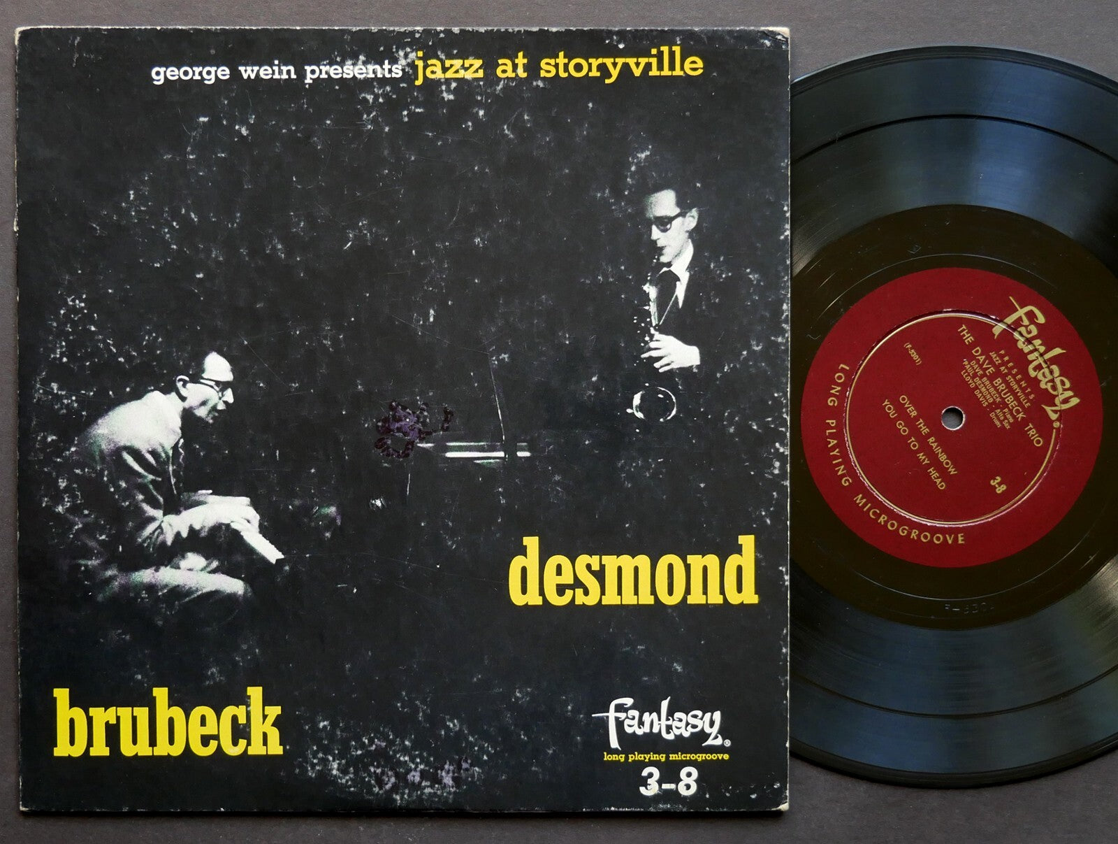 DAVE BRUBECK PAUL DESMOND Jazz At Storyville 10" LP FANTASY 3-8 US 1953 DG MONO