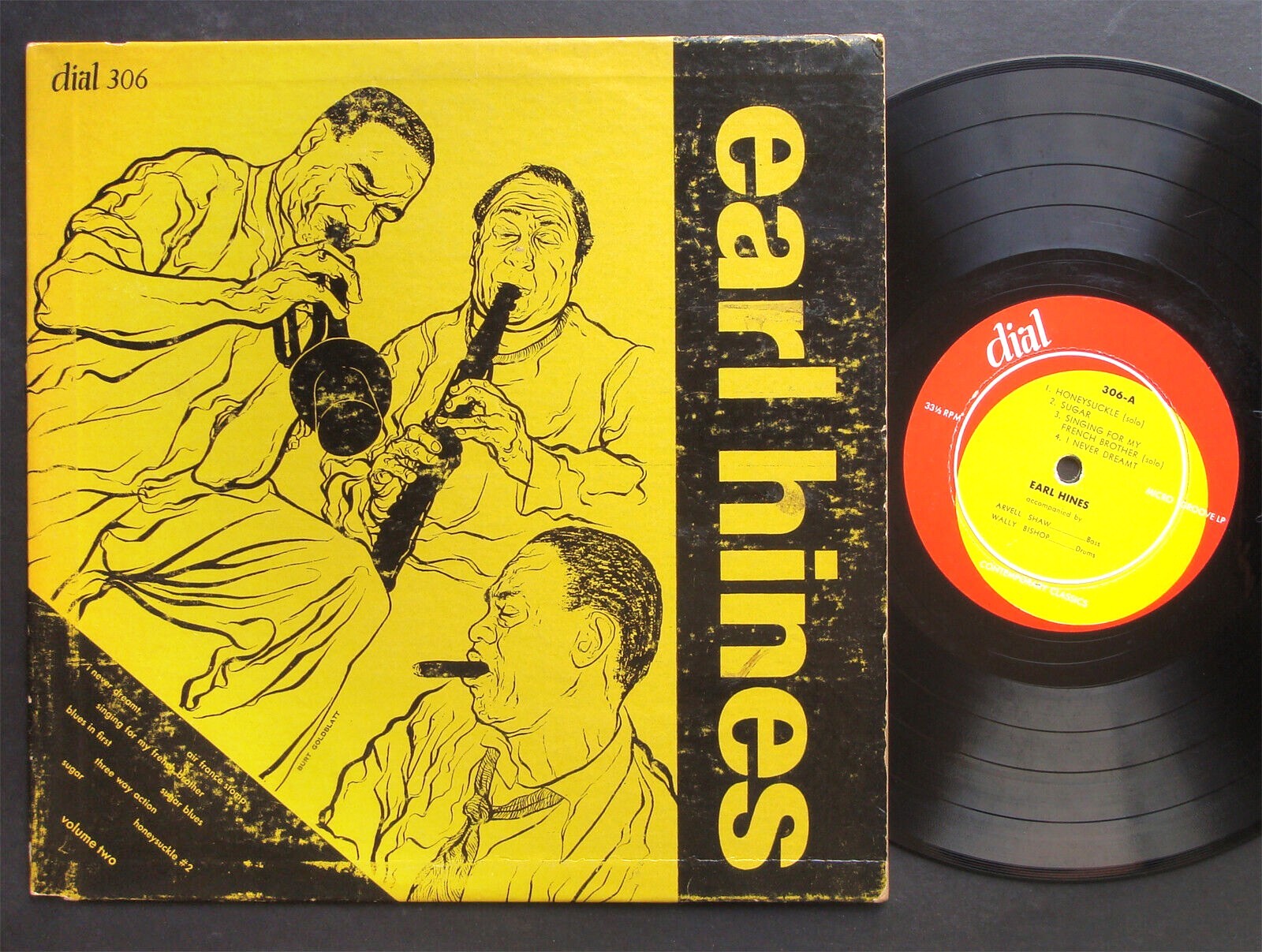 EARL HINES All Stars And Trio Vol. 2 10" LP DIAL RECORDS 306 EAR DG MONO FLAT