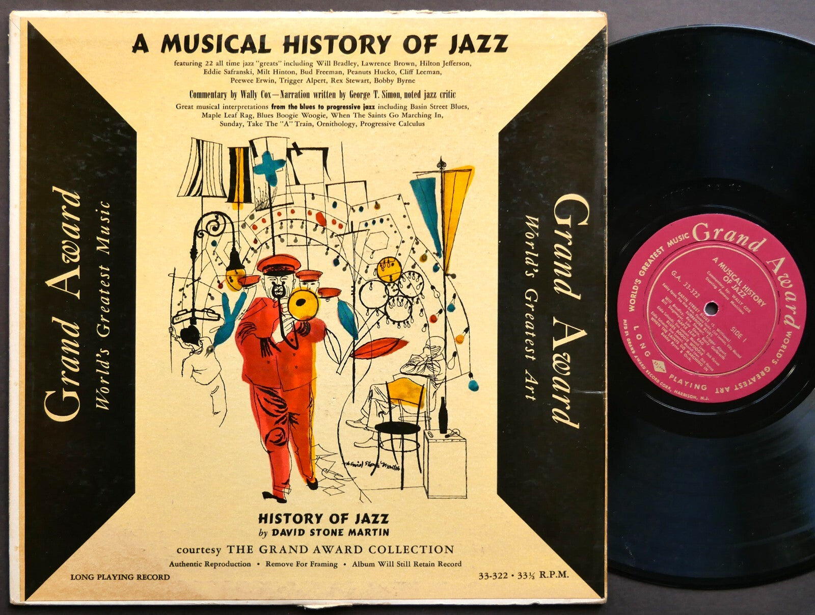 VARIOUS A Musical History Of Jazz LP GRAND AWARD G.A. 33-322 US 1955 DSM MONO