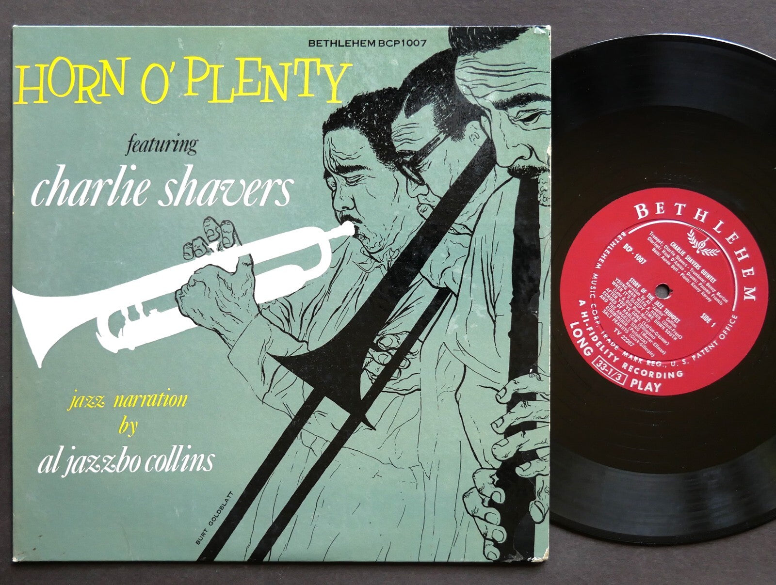 CHARLIE SHAVERS Horn O'Plenty 10" LP BETHLEHEM RECORDS BCP 1007 US 1955 DG MONO