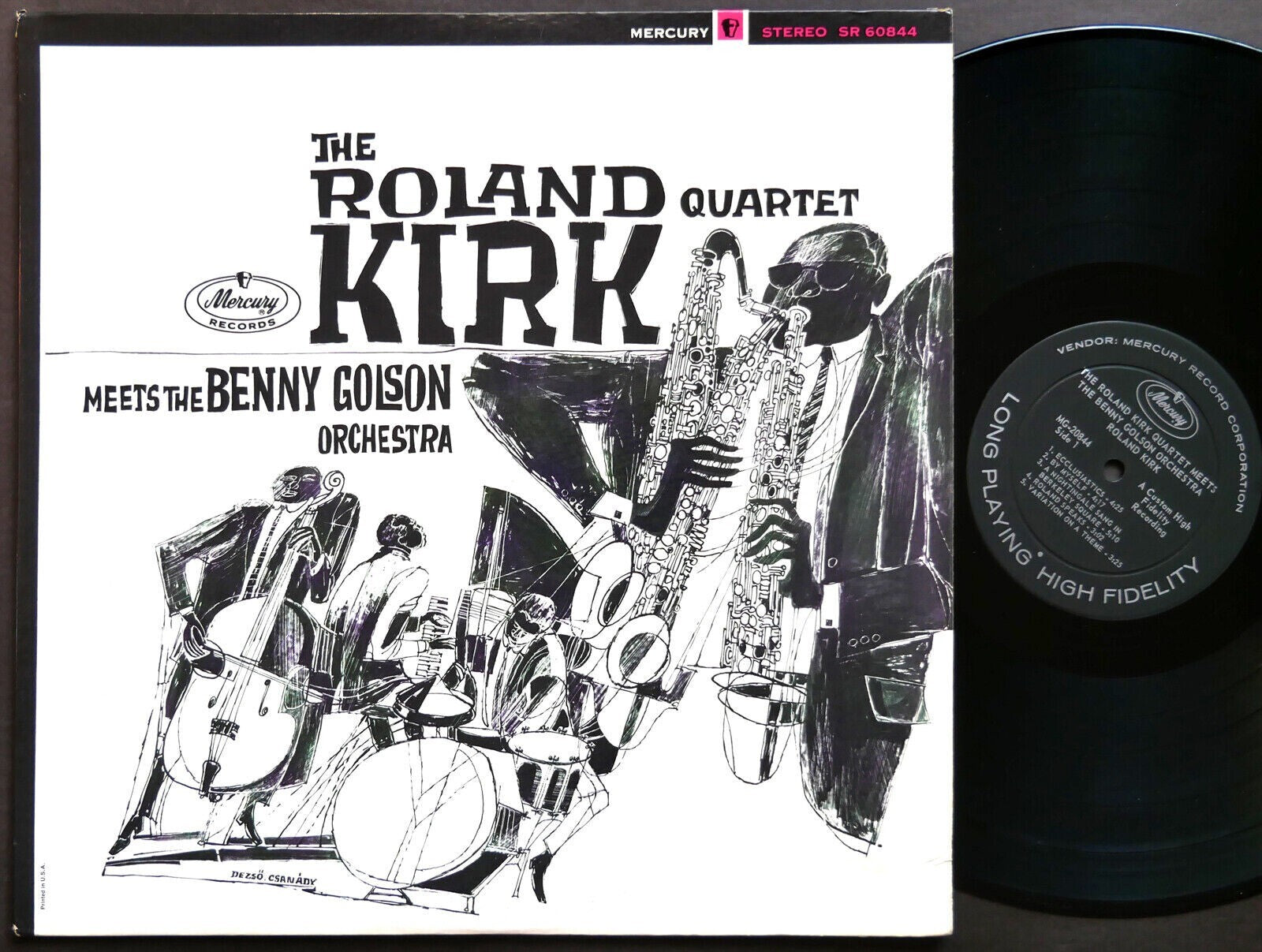 ROLAND KIRK Quartet Meets BENNY GOLSON Orchestra LP MERCURY MG-20844 DG MONO VG+