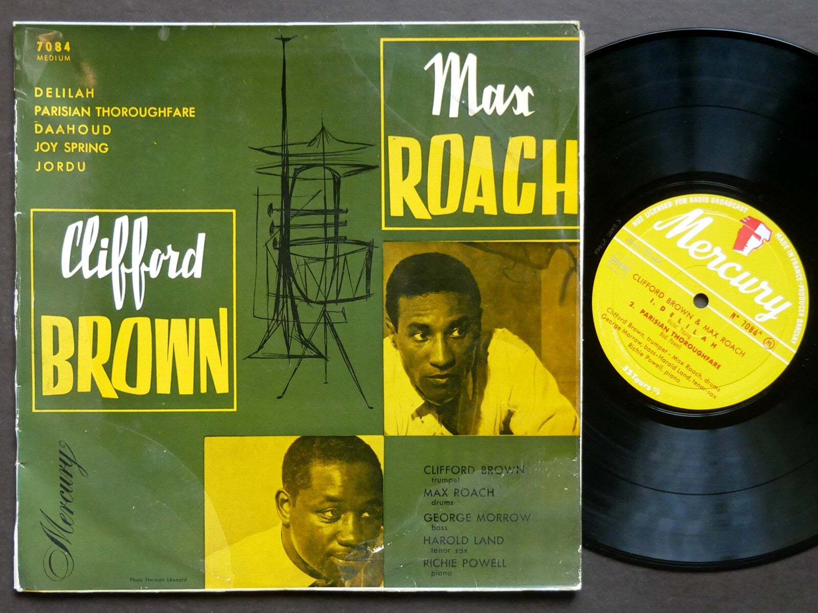 CLIFFORD BROWN & MAX ROACH 10" LP MERCURY 7084 FRANCE 1960 MONO