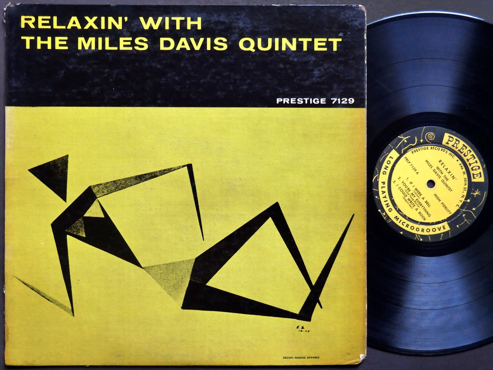 MILES DAVIS Quintet Relaxin' LP PRESTIGE 7129 US 1958 MONO W.50th John Coltrane