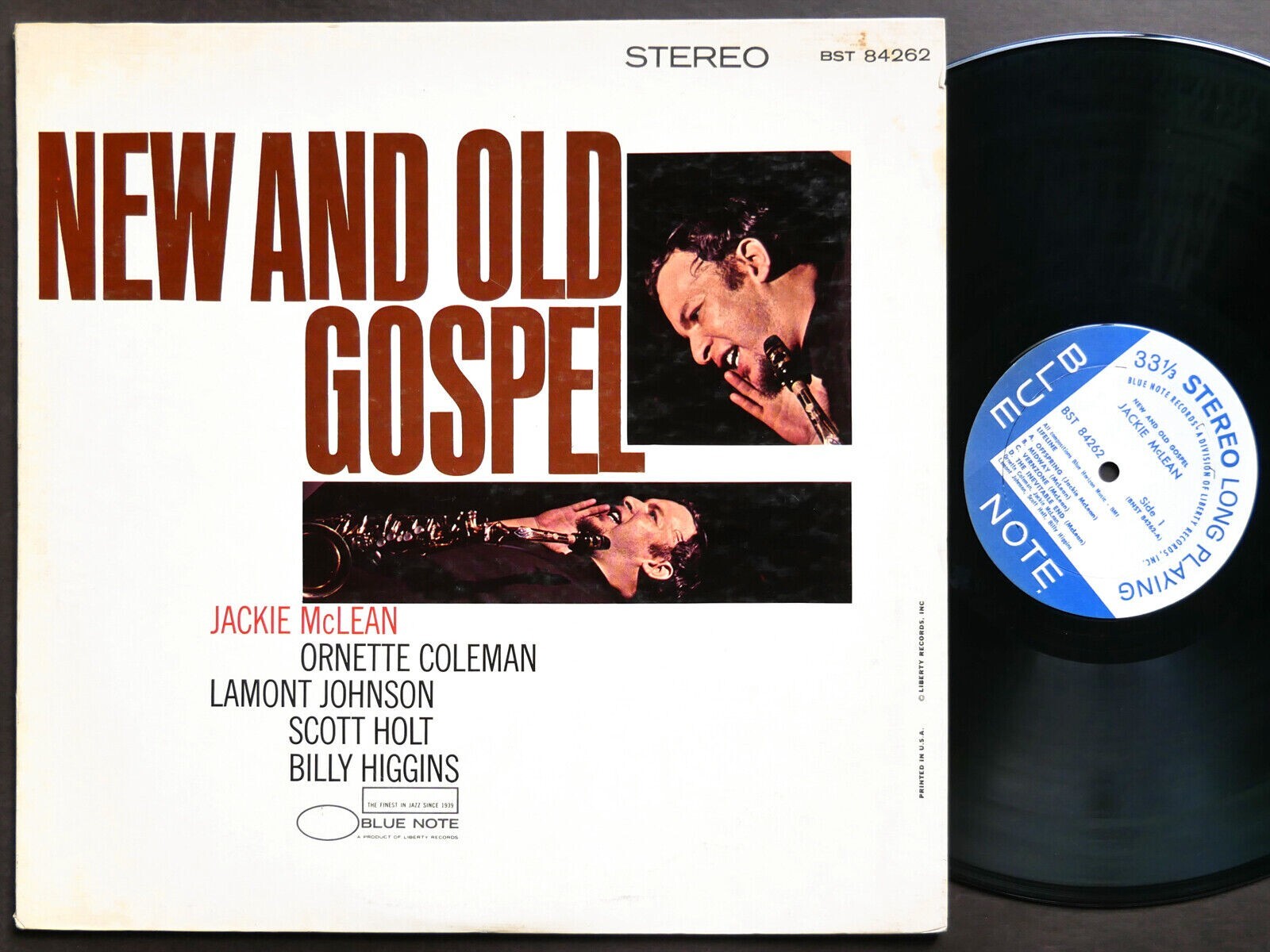 JACKIE MCLEAN New And Old Gospel LP BLUE NOTE BST 84262 US 1968 Ornette Coleman