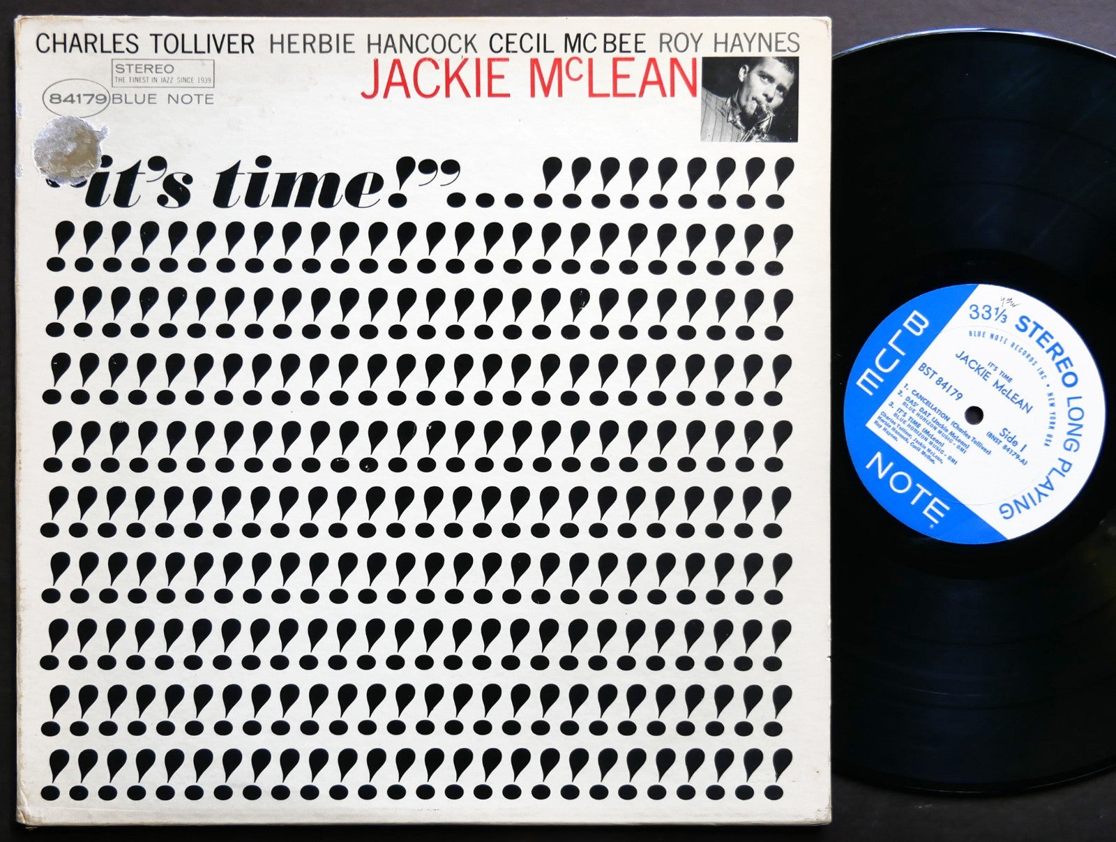 JACKIE MCLEAN It's Time! LP BLUE NOTE 84179 US 1965 NY EAR RVG Herbie Hancock