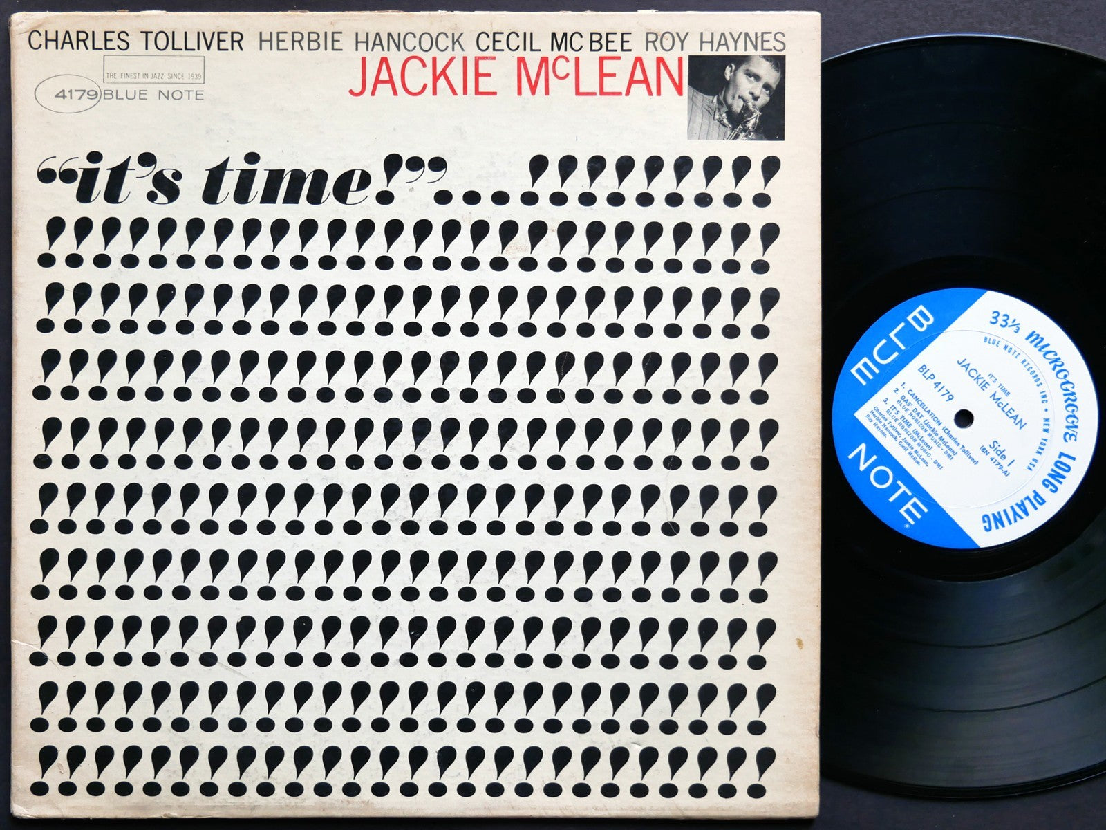 JACKIE MCLEAN It's Time! LP BLUE NOTE BLP 4179 US '65 NY EAR MONO Herbie Hancock