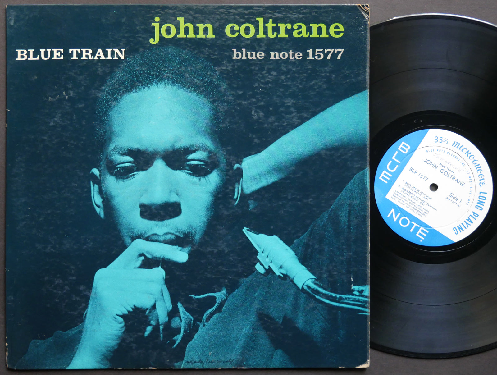JOHN COLTRANE Blue Train LP BLUE NOTE BLP 1577 RVG DG MONO 47 W.63rd Lee Morgan