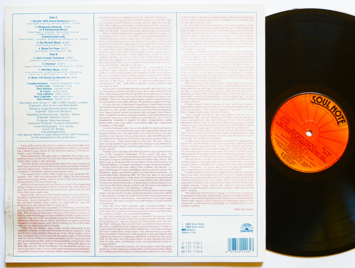 FREDDIE HUBBARD CURTIS FULLER Salute To Pops Vo 1 Soul Note 121 116-1 Italy 1989