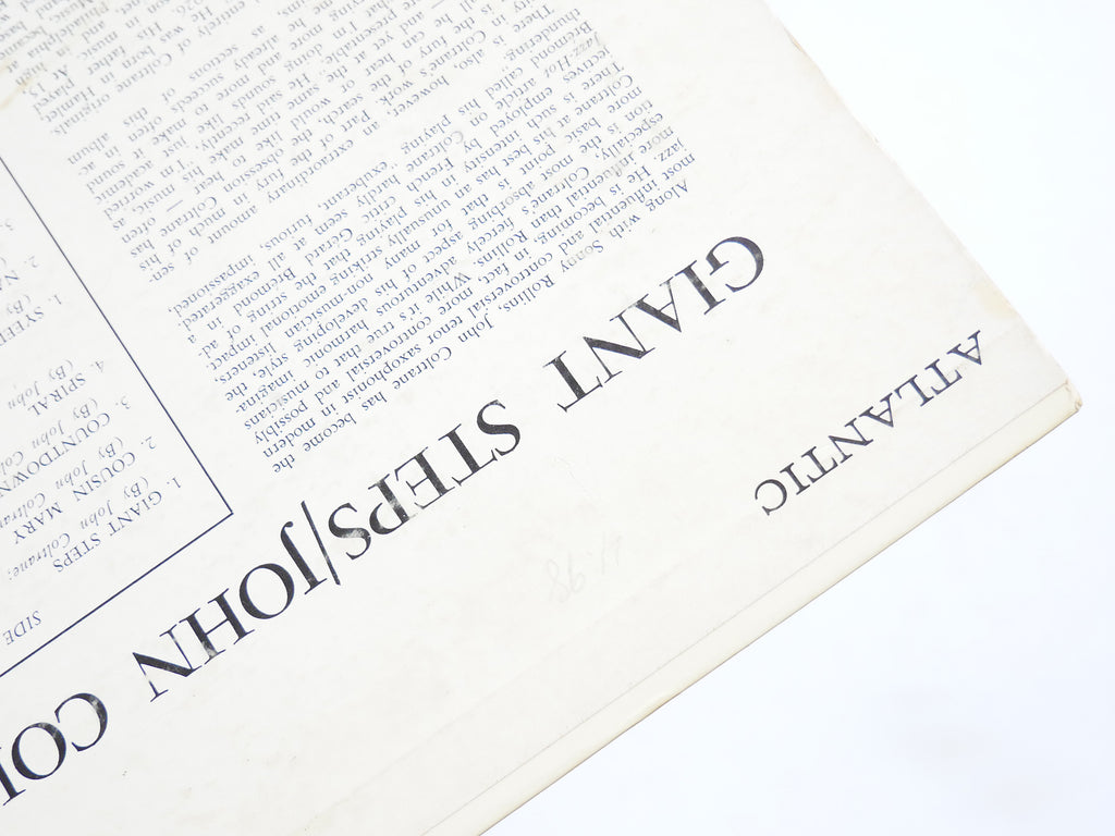 JOHN COLTRANE Giant Steps LP ATLANTIC 1311 US 1960 DG MONO Tommy Flanagan