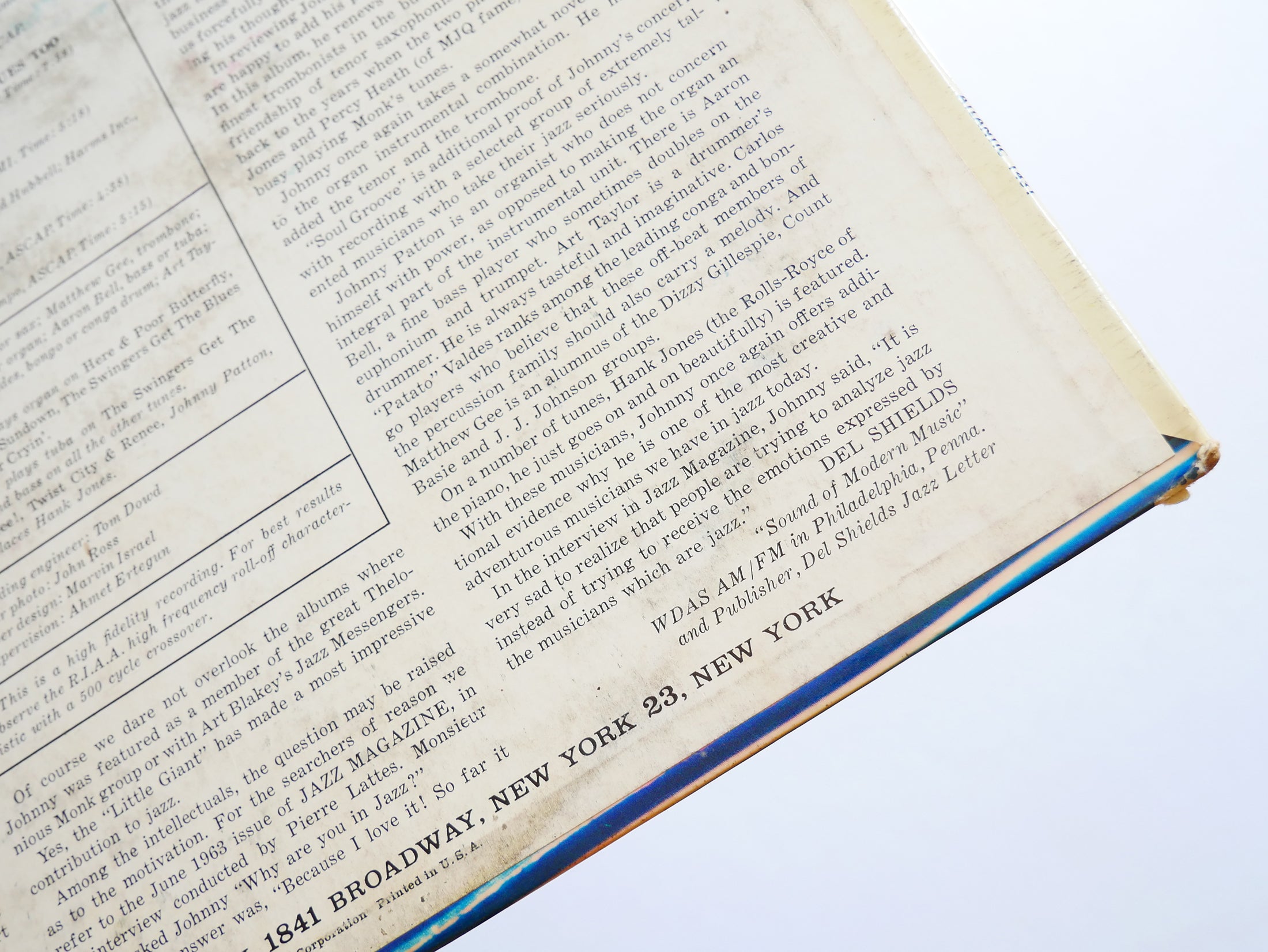 JOHNNY GRIFFIN MATTHEW GEE Soul Groove LP ATLANTIC 1431 US 1963 MONO Hank Jones