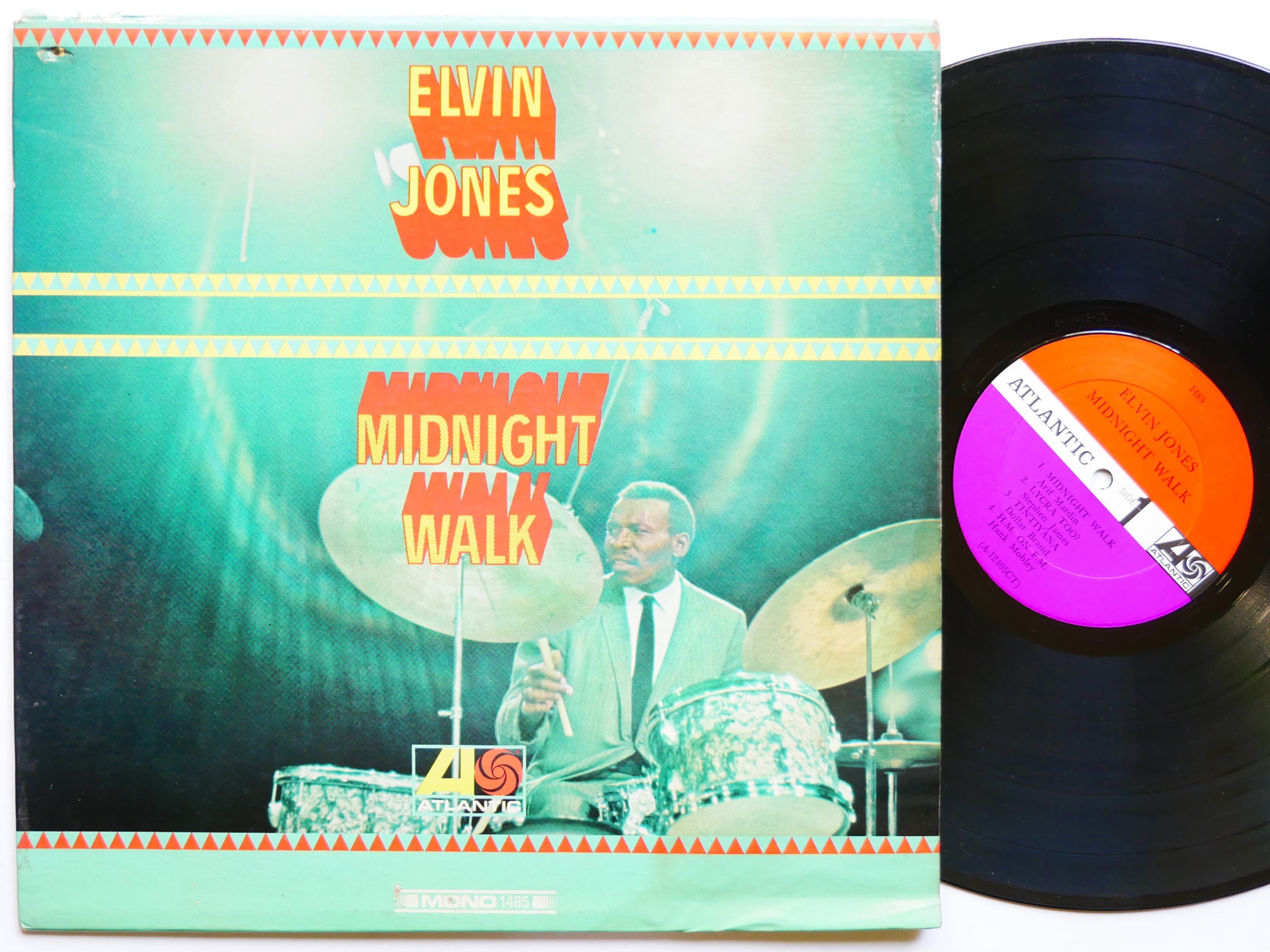 ELVIN JONES Midnight Walk LP ATLANTIC 1485 US 1967 MONO Hank Mobley Thad Jones