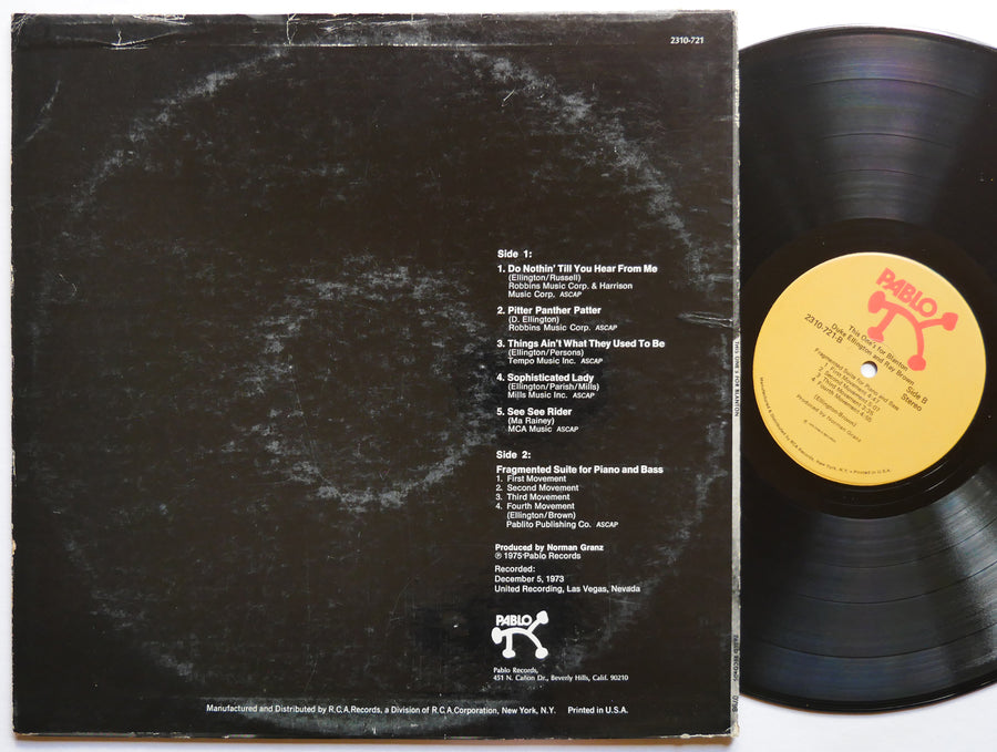 DUKE ELLINGTON RAY BROWN This One's For Blanton LP PABLO 2310 721 US 1975