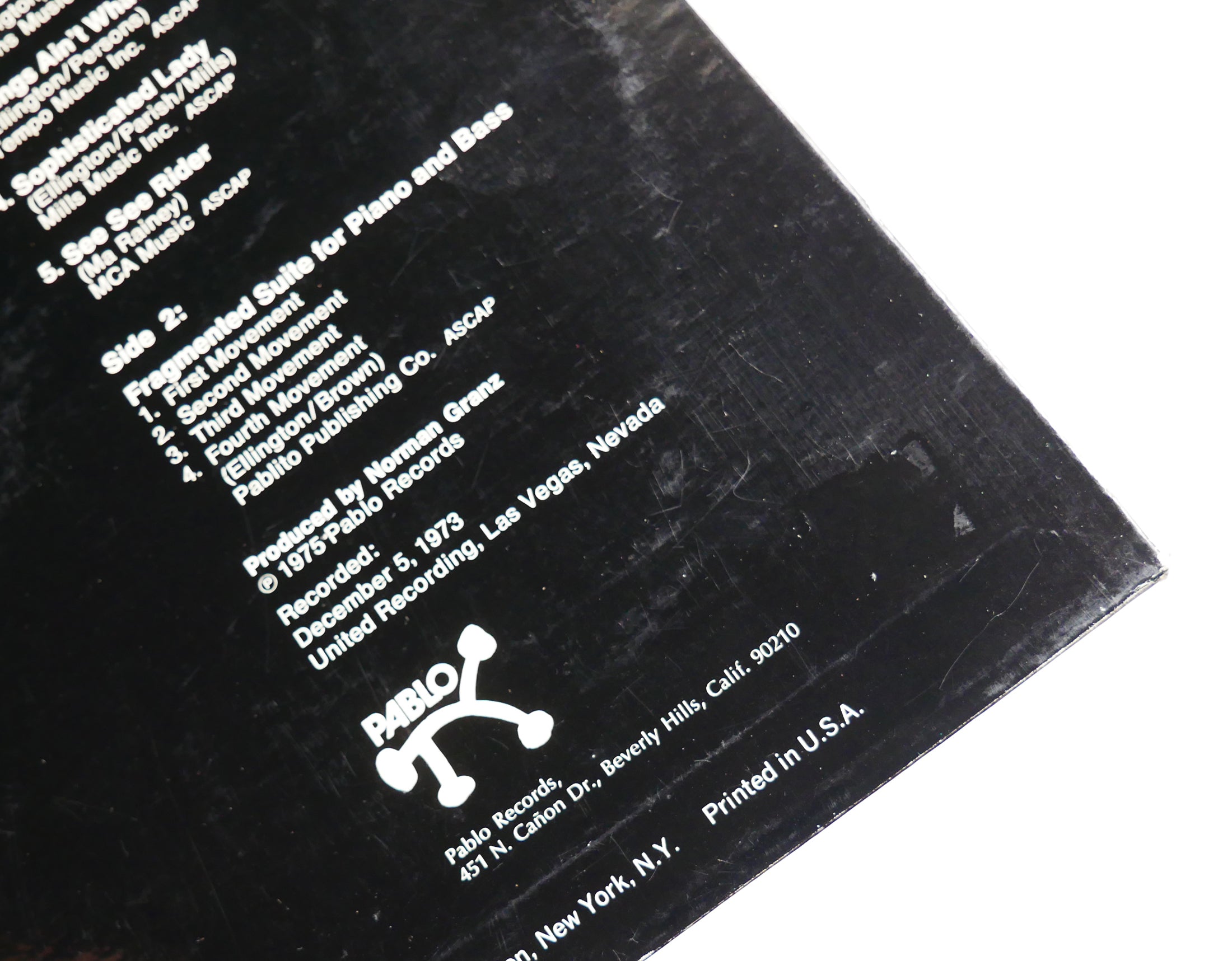 DUKE ELLINGTON RAY BROWN This One's For Blanton LP PABLO 2310 721 US 1975 CLEAN