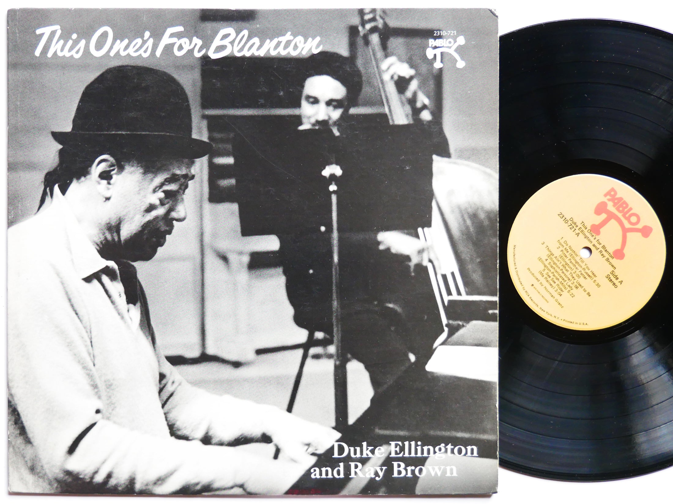 DUKE ELLINGTON RAY BROWN This One's For Blanton LP PABLO 2310 721 US 1975 CLEAN
