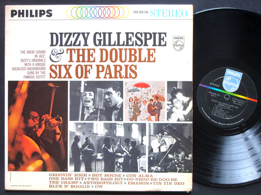 DIZZY GILLESPIE & The Double Six Of Paris LP PHILIPS PHS-600-106 DG Bud Powell