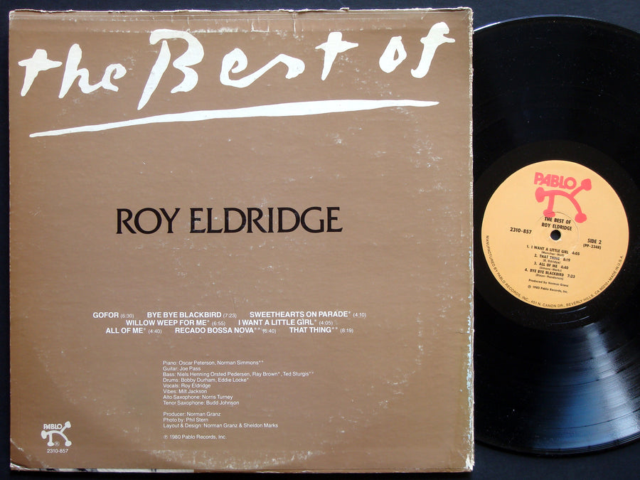 ROY ELDRIDGE The Best Of LP PABLO RECORDS 2310-857 US 1980 JAZZ Milt Jackson