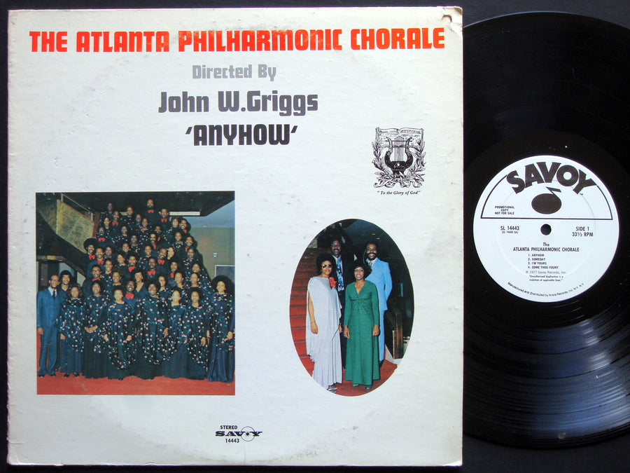 ATLANTA PHILHARMONIC Chorale Anyhow LP SAVOY 14443 US 1977 GOSPEL PROMO