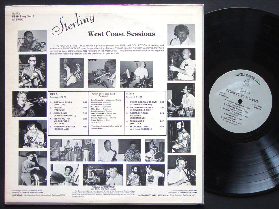 FULTON STREET JAZZ BAND Sterling (West Coast Sessions) LP SACRAMENTO JAZZ SJ#12