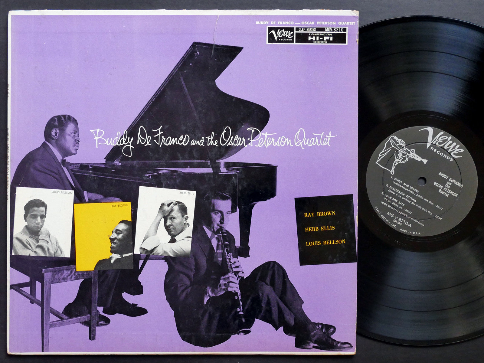 BUDDY DE FRANCO OSCAR PETERSON Quartet LP VERVE MGV-8210 US 1958 JAZZ DG MONO