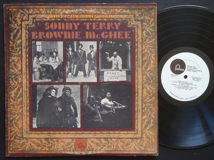 SONNY TERRY BROWNIE MCGHEE WHERE The Blues Begin LP FONTANA SRF67599 Blues PROMO
