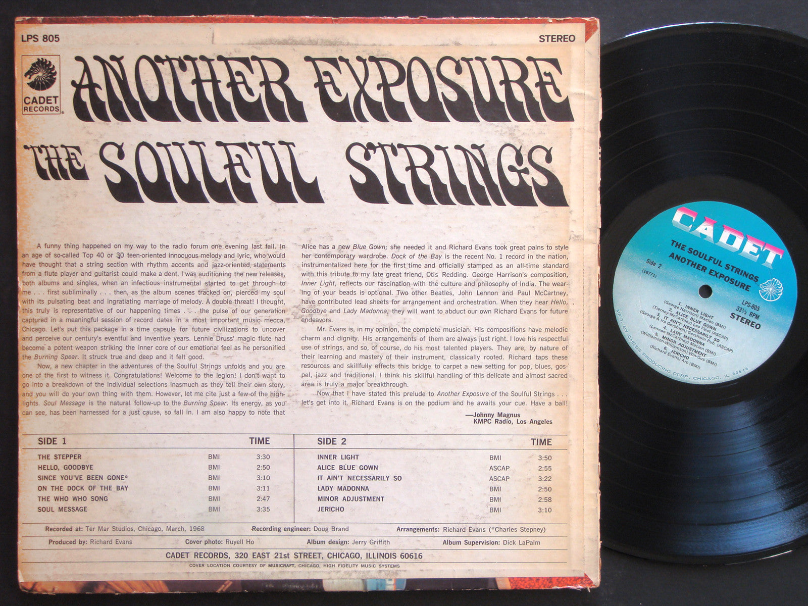 THE SOULFUL STRINGS Another Exposure LP CADET RECORDS LPS 805 US 1968 SOUL JAZZ