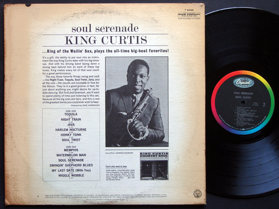 KING CURTIS Soul Serenade LP CAPITOL T 2095 US 1964 JAZZ MONO Dave Cavanaugh