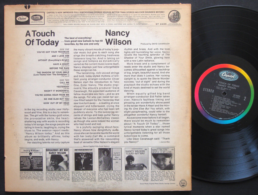 NANCY WILSON A Touch Of Today LP CAPITOL RECORDS ST 2495 US 1966 Vocal Jazz