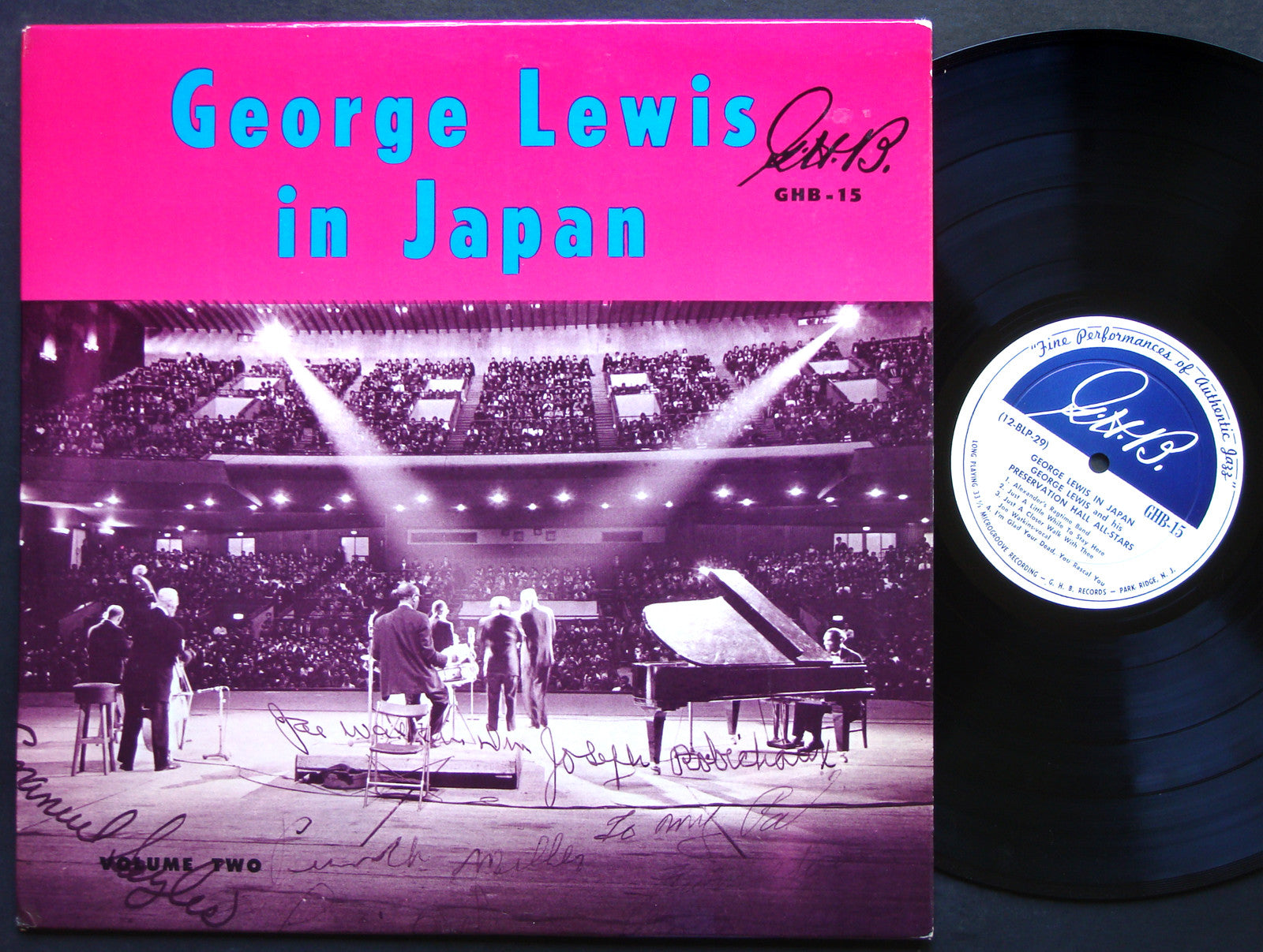 GEORGE LEWIS The Original Osaka Band In Japan LP G.H.B. GHB-16 JAZZ DG MONO