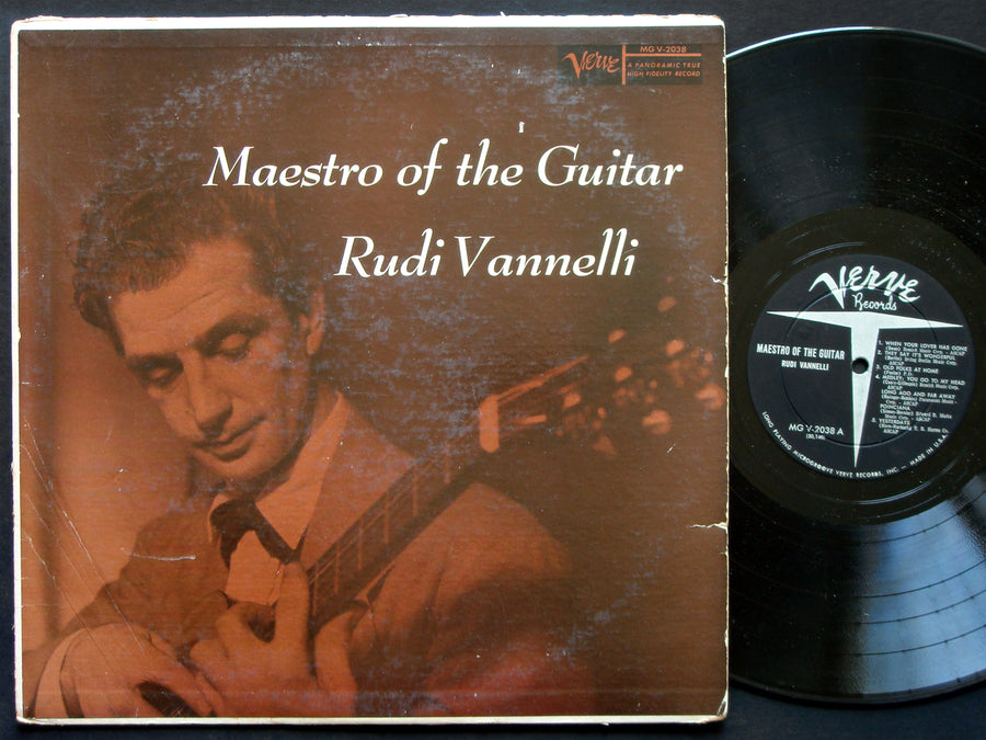 RUDI VANNELLI Maestro Of The Guitar LP VERVE MGV-2038 US 1959 JAZZ DG MONO