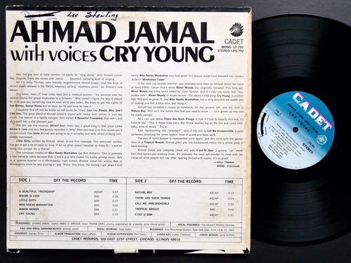 AHMAD JAMAL Cry Young LP CADET RECORDS LPS-792 US 1967 ST JAZZ