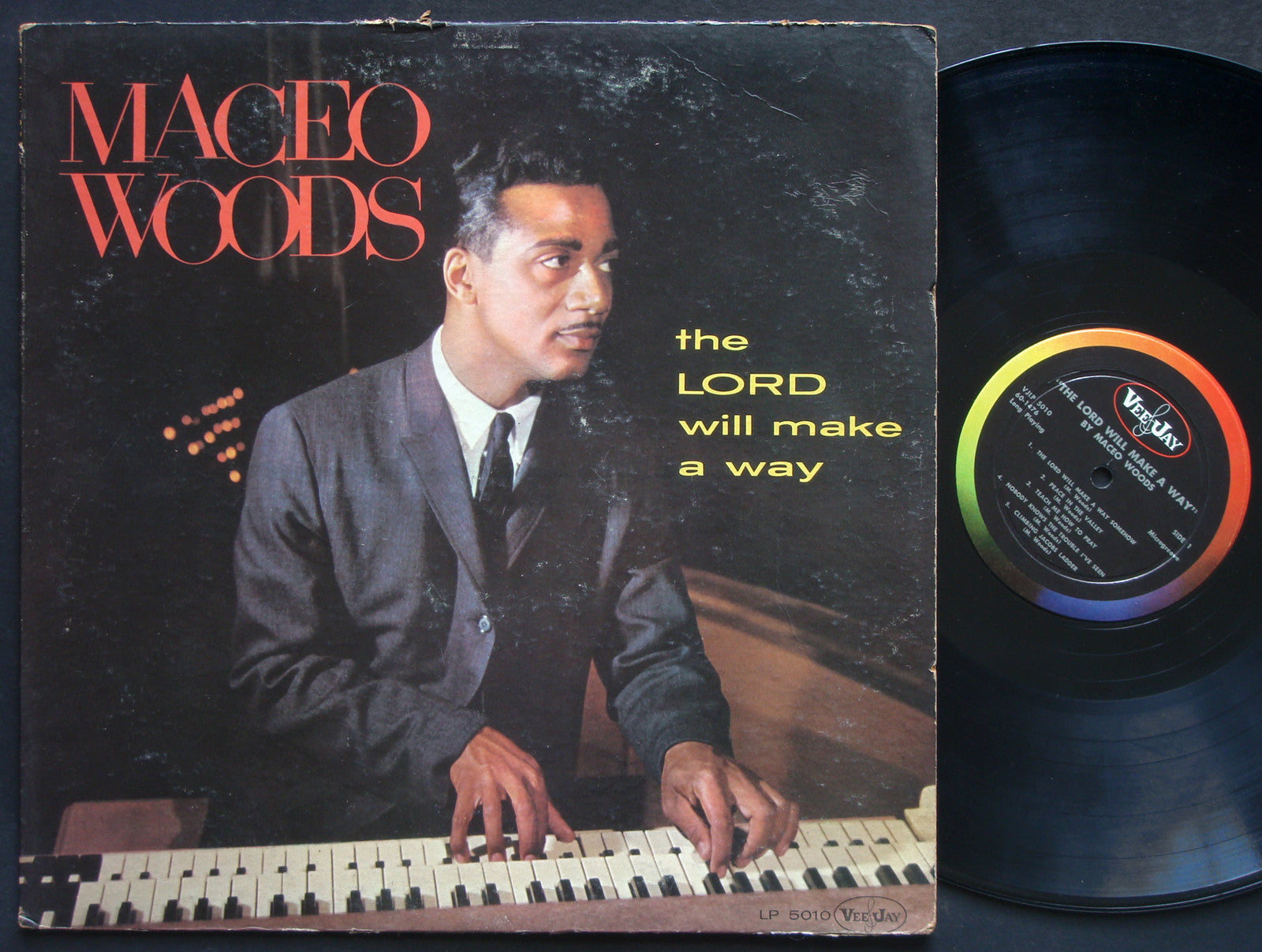 MACEO WOODS The Lord Will Make A Way LP VEE JAY RECORDS VJLP 5010 DG MONO