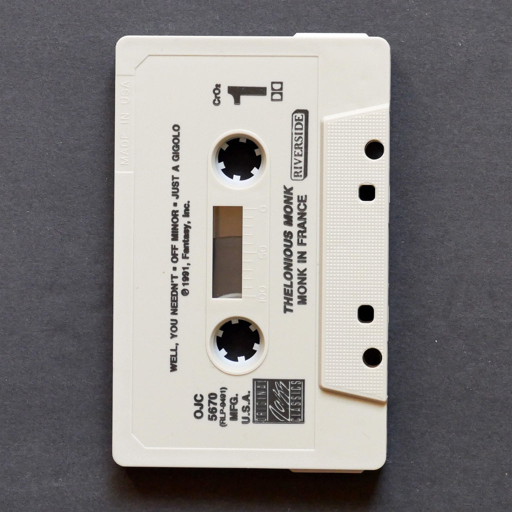THELONIOUS MONK Monk In France RIVERSIDE OJC 5670 Charles Rouse JAZZ CASSETTE