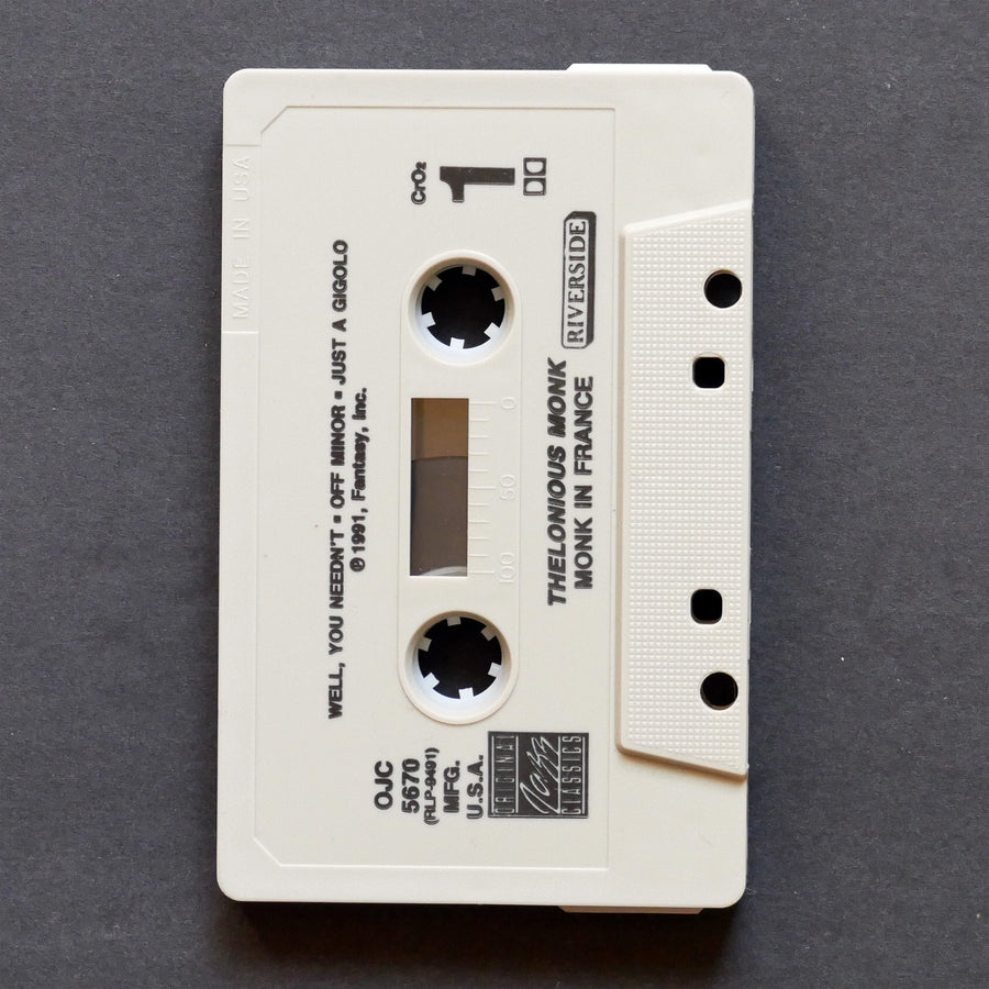 THELONIOUS MONK Monk In France RIVERSIDE OJC 5670 Charles Rouse JAZZ CASSETTE