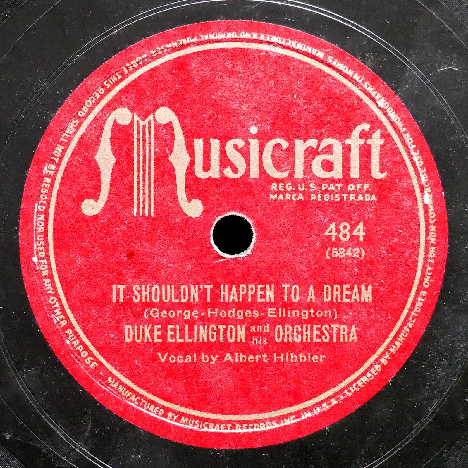 DUKE ELLINGTON It Shouldn't Happen To A Dream / Trumpet No End 78 MUSICRAFT 484