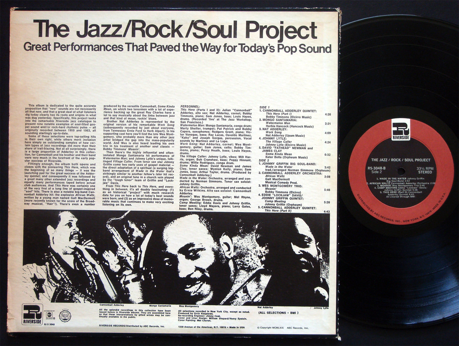 JOHNNY GRIFFIN JOHNNY LYTLE The Jazz Rock Soul Project LP RIVERSIDE RS 3048