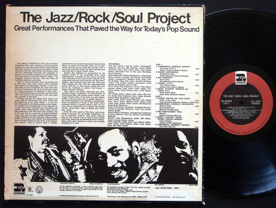 JOHNNY GRIFFIN JOHNNY LYTLE The Jazz Rock Soul Project LP RIVERSIDE RS 3048