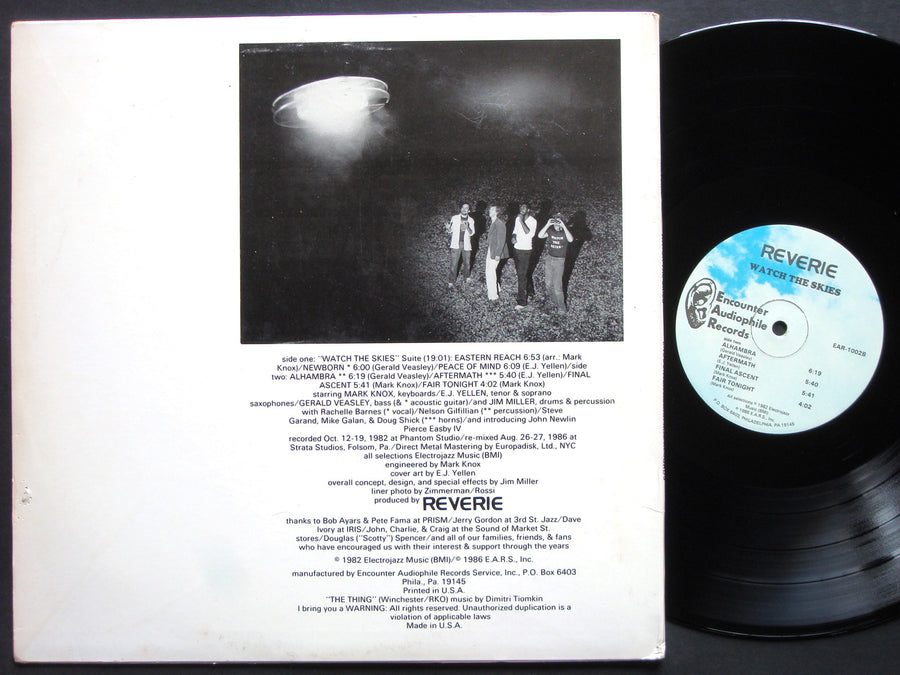 REVERIE Watch The Skies LP ENCOUNTER AUDIOPHILE RECORDS EAR-1002 US 1986 Fusion