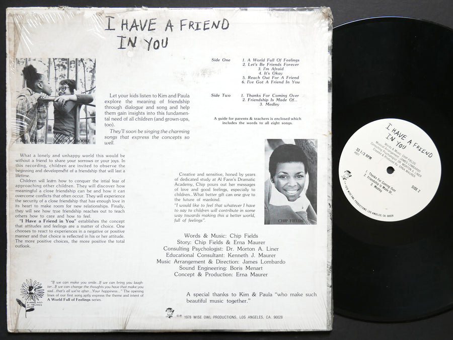 CHIP FIELDS I Have A Friend In You LP WISE OWL PRODUCTIONS US 1978 Funk Soul