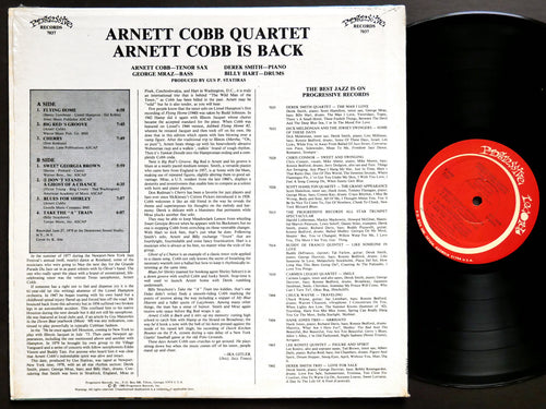 ARNETT COBB Quartet Is Back LP PROGRESSIVE RECORDS 7037 US 1980 JAZZ Billy Hart
