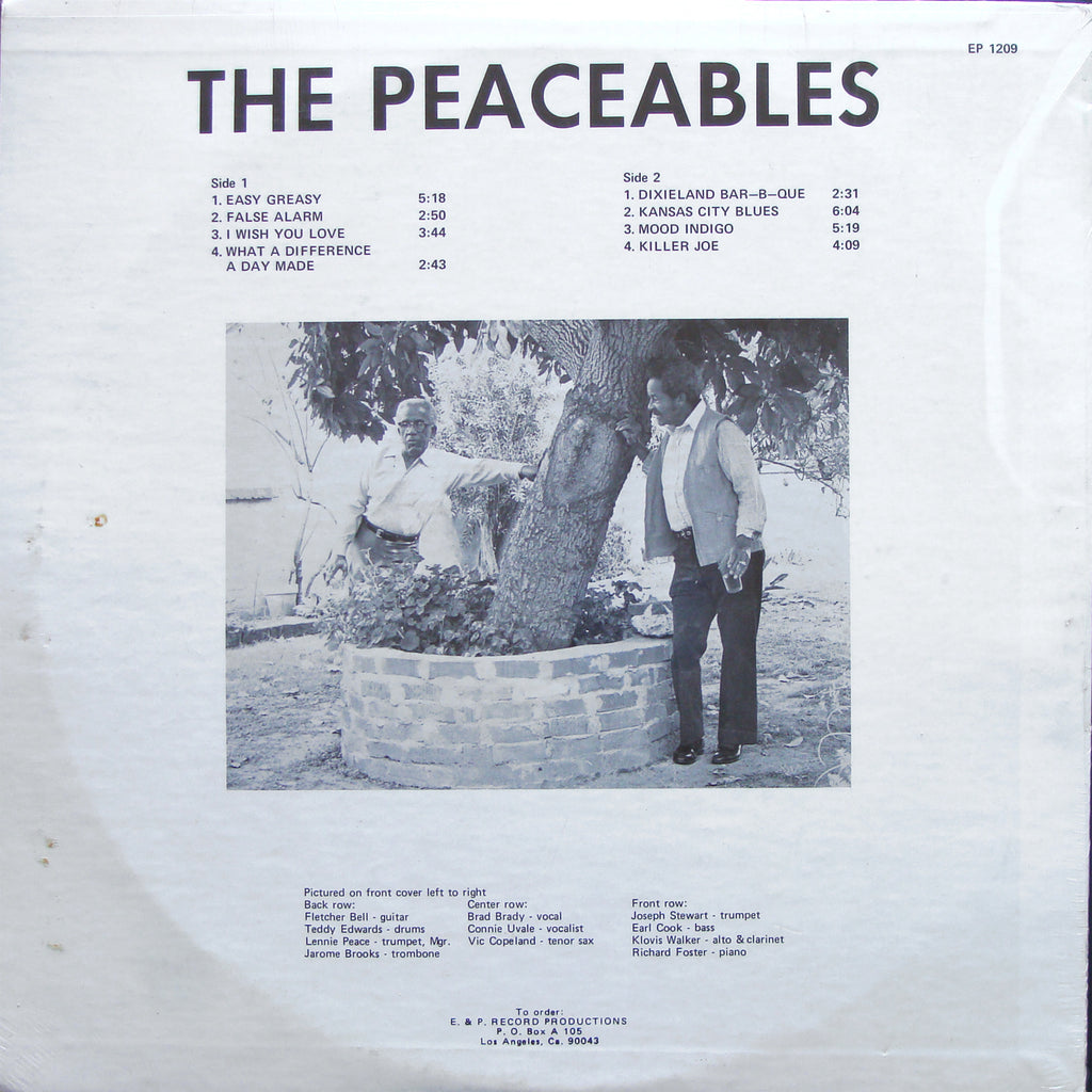 THE PEACEABLES Easy Greasy LP E & P RECORDS EP 1209 Private Jazz SEALED